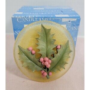 Our America Gift “Holly berry” Leaf Candle Jar Topper